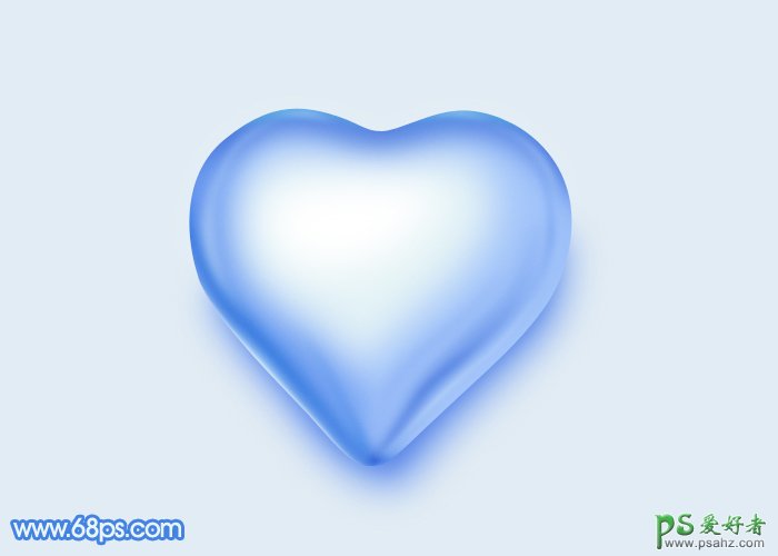 教你简单制作漂亮的蓝色心形水晶 photoshop实例教程