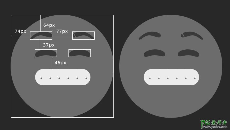 PS表情图标制作教程：学习绘制立体风格的微笑表情，搞笑表情。