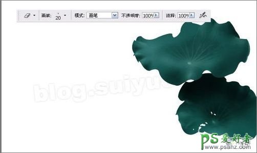 PS鼠绘教程：鼠绘漂亮的中国水墨画映日荷花效果图