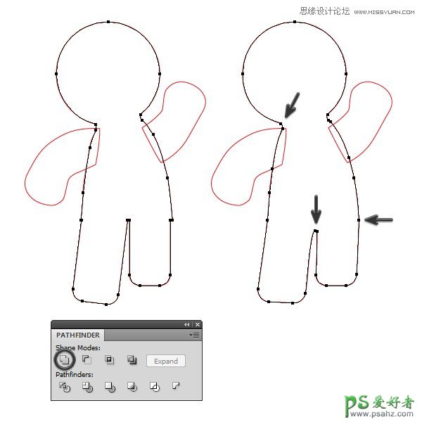 Illustrator手绘卡通人物教程：制作立体风格的卡通饼干小人像