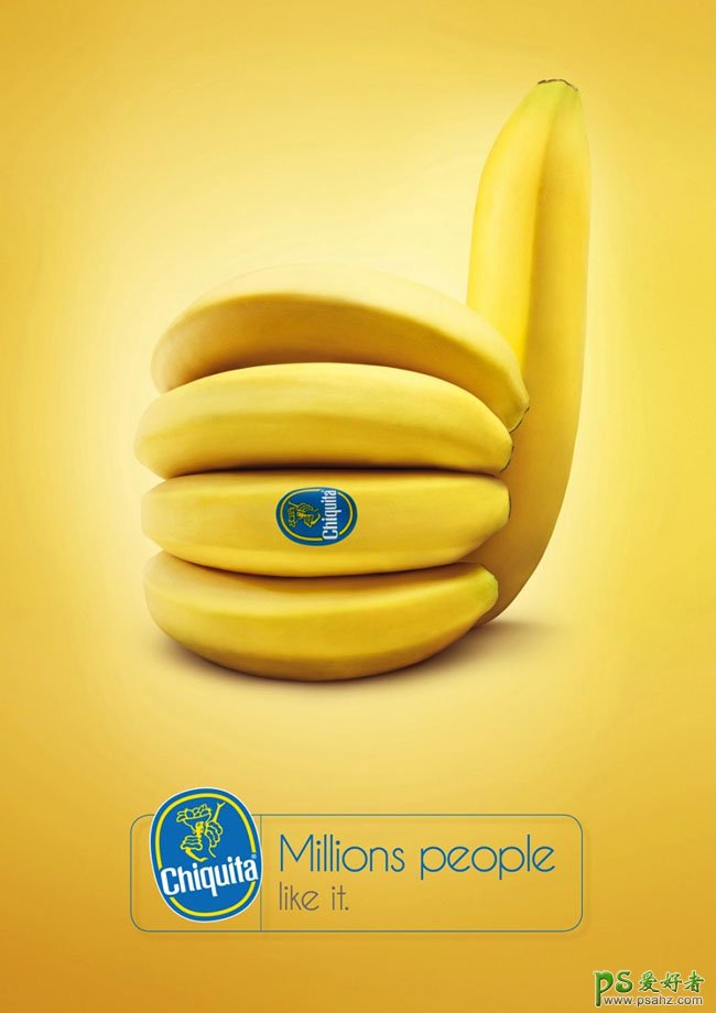 金吉达香蕉平面广告设计 香蕉大王Chiquita出口公司品牌广告设计