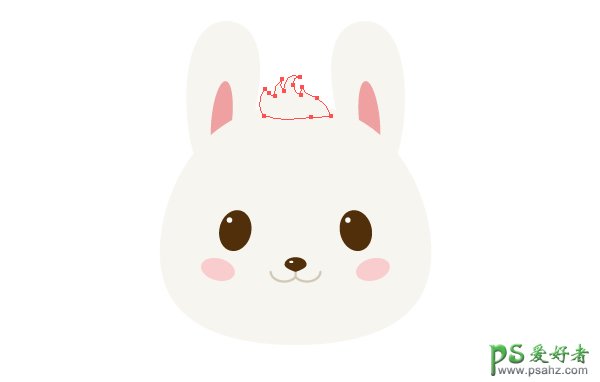 AI鼠绘教程：学习手工绘制小白兔，拿着郁金香的可爱兔子效果图