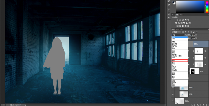 PS奇幻合成教程：打造孤独的小女孩儿在恐怖鬼屋的场景。