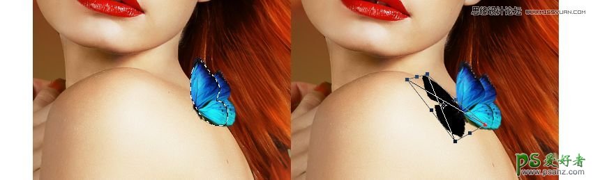 Photoshop创意合成美轮美焕的蝴蝶仙子艺术照，唯美的蝴蝶少女艺