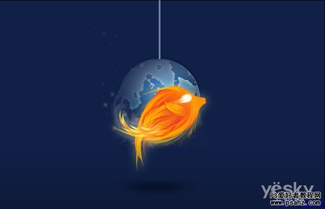 photoshop绘制漂亮的火焰热带鱼