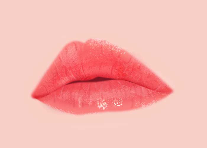 性感少女的红唇，少女嘴唇 Photoshop手绘性感的嘴唇素材图