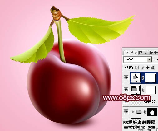 photoshop鼠绘一颗逼真的樱桃，水晶布林