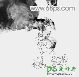 PS骏马黑白艺术照制作教程：用烟雾及火焰笔刷制作烟雾水墨骏马图