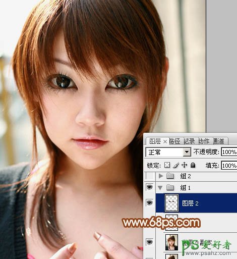 Photoshop把清秀的女孩儿头像照片制作出高清晰质感的芭比效果