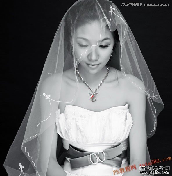 ps为漂亮的新娘绘制一个漂亮的宝石项链
