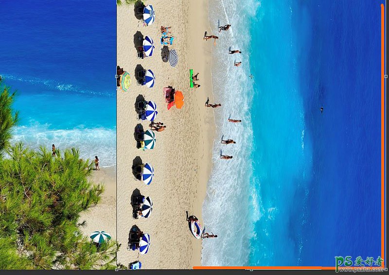 PS图片合成教程：打造错觉感的三维立体海滩效果图，3D效果海滩图