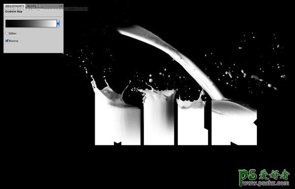 PS文字特效教程：创意设计溅起的牛奶字实例教程