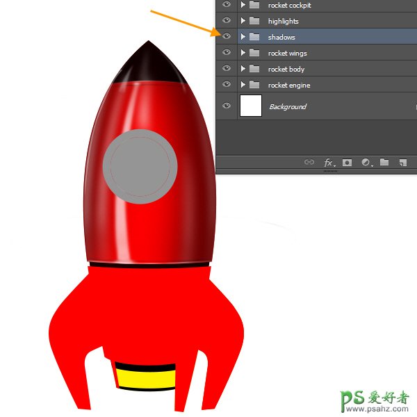 PS中级教程(鼠绘)：手把手教你绘制超炫酷的宇宙飞船失量图素材