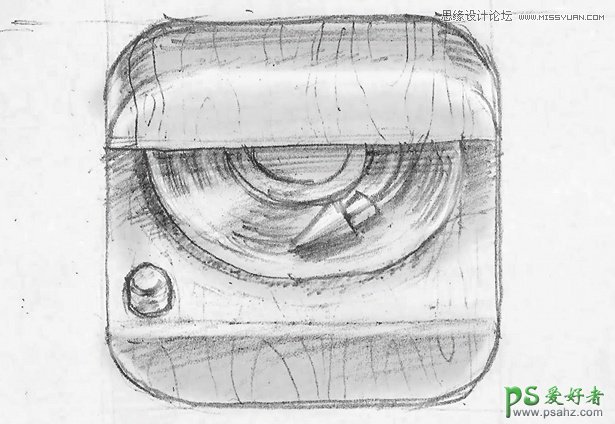 PS鼠绘图标教程：绘制古老风格的留声机图标-漂亮的唱片机图标