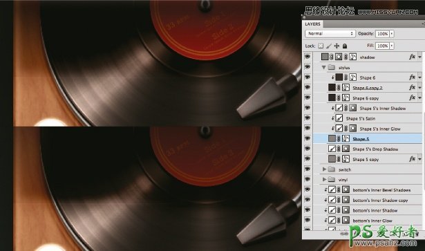 PS鼠绘图标教程：绘制古老风格的留声机图标-漂亮的唱片机图标