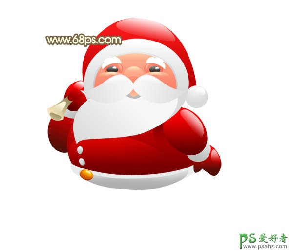 photoshop绘制可爱的圣诞老人失量素材图片-卡通圣诞老人