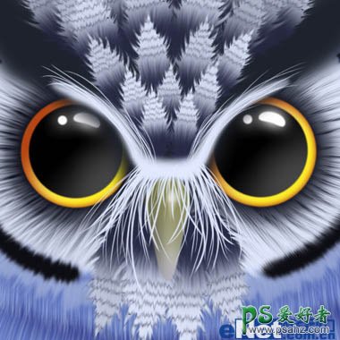 photoshop绘制一只可爱的卡通猫头鹰的素材图片