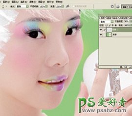 photoshop给时尚MM加上漂亮的头饰和彩妆效果