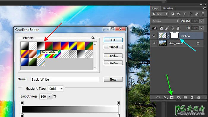 PS溶图教程：后期给高清风景照片加上逼真的彩虹