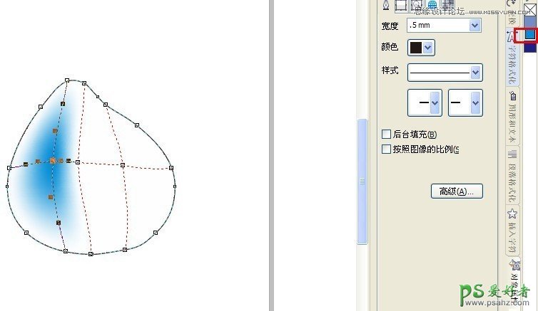 利用CorelDRAW网状填充工具制作漂亮的仙桃失量图片素材