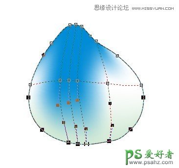 利用CorelDRAW网状填充工具制作漂亮的仙桃失量图片素材