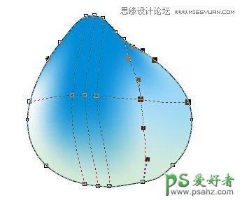 利用CorelDRAW网状填充工具制作漂亮的仙桃失量图片素材