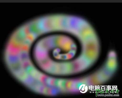 利用PS滤镜特效中的扭曲滤镜制作漂亮的彩色漩涡背景图片