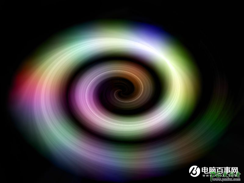 利用PS滤镜特效中的扭曲滤镜制作漂亮的彩色漩涡背景图片