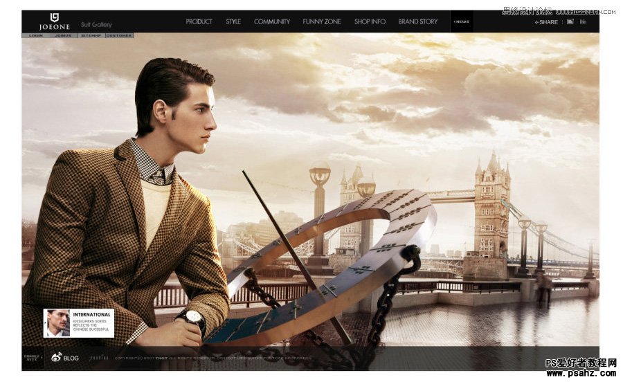 photoshop合成品牌服装网站宣传图片设计教程