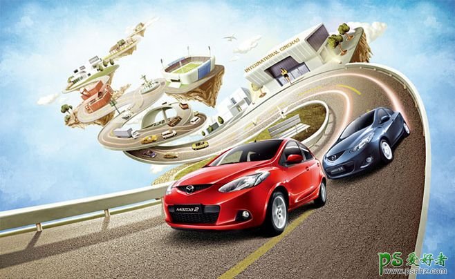 形象夸张效果的汽车宣传广告设计 欣赏霸气十足的汽车海报