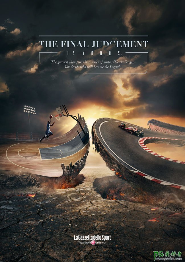 体育场景视觉设计作品 Gazzetta大场景效果的体育系列宣传海报
