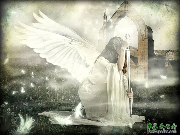 利用photoshop创意合成出的天使美女形象作品欣赏