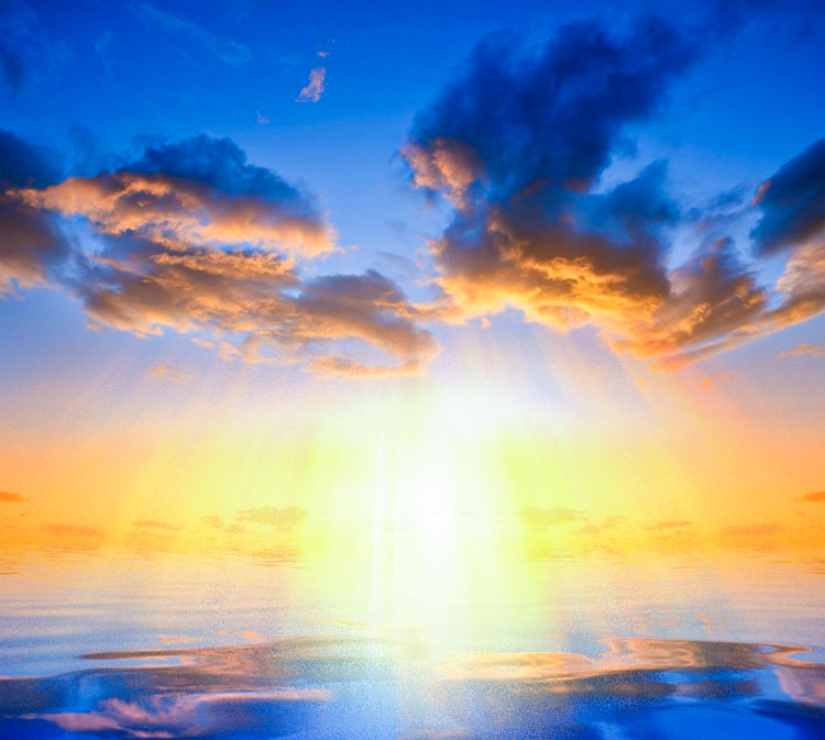 PS滤镜教程：给天空云彩素材图片添加耶稣光效果。