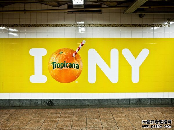 Tropicana果汁地铁过道张贴广告设计欣赏