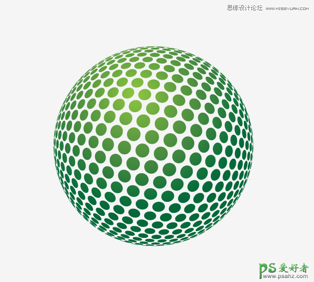 Illustrator手工制作立体球体图案素材，3D立体质感的球体失量图