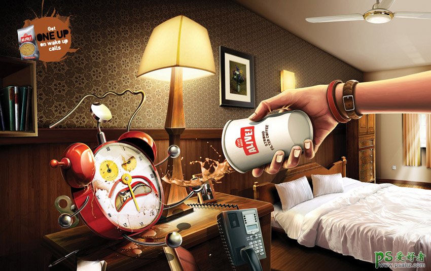 创意咖啡宣传海报设计作品，抽象个性的咖啡海报图片。