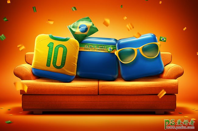 巴西足球精美的平面设计作品，巴西Maycon Pixioline创意视觉设计