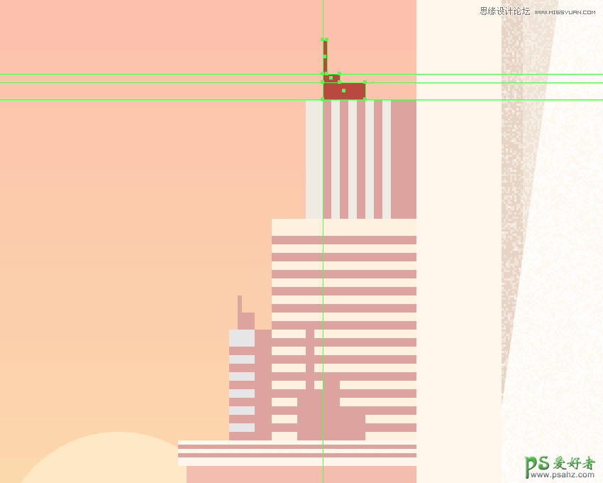 AI场景插画制作教程：设计一幅以黄昏为主题风格的城市场景插画