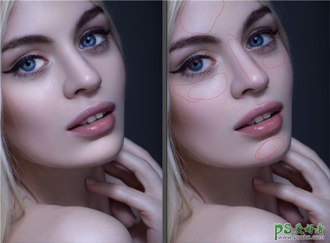 Photoshop给脸部偏亮的美女人像照片磨出古典质感的肤色效果