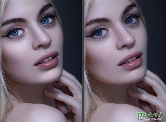 Photoshop给脸部偏亮的美女人像照片磨出古典质感的肤色效果