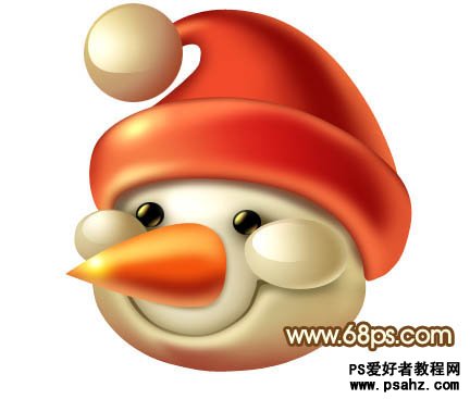 photoshop鼠绘3D效果的圣诞雪人
