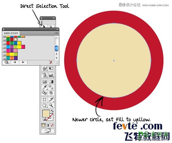 Illustrator手绘时尚色彩的圆圈失量图素材，漂亮的彩色圆圈图片