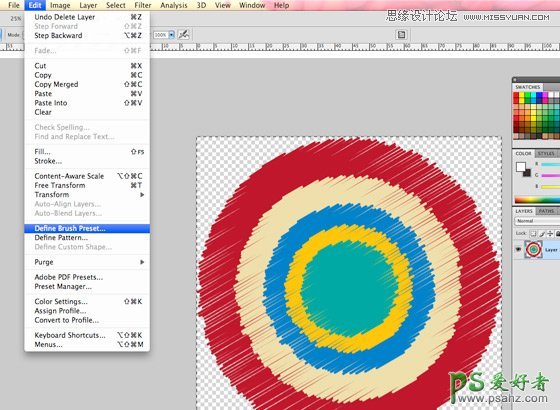 Illustrator手绘时尚色彩的圆圈失量图素材，漂亮的彩色圆圈图片