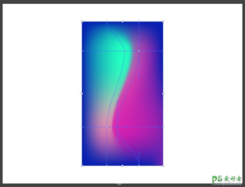 Illustrator网格工具制作漂亮的彩色渐变壁纸图片，渐变桌面壁纸