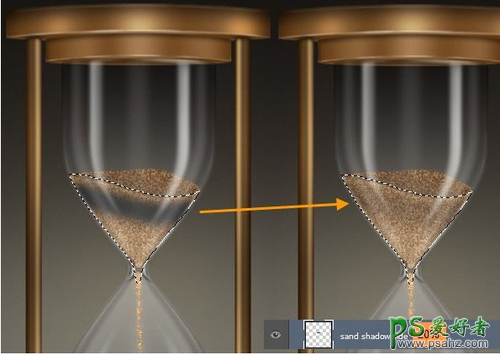 PhotoShop手绘一个金属质感沙漏失量图，漂亮的沙漏图片素材