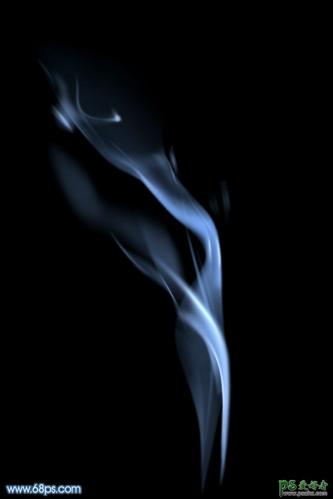 一缕青烟，蓝色烟雾素材图片 photoshop手绘漂亮的烟雾