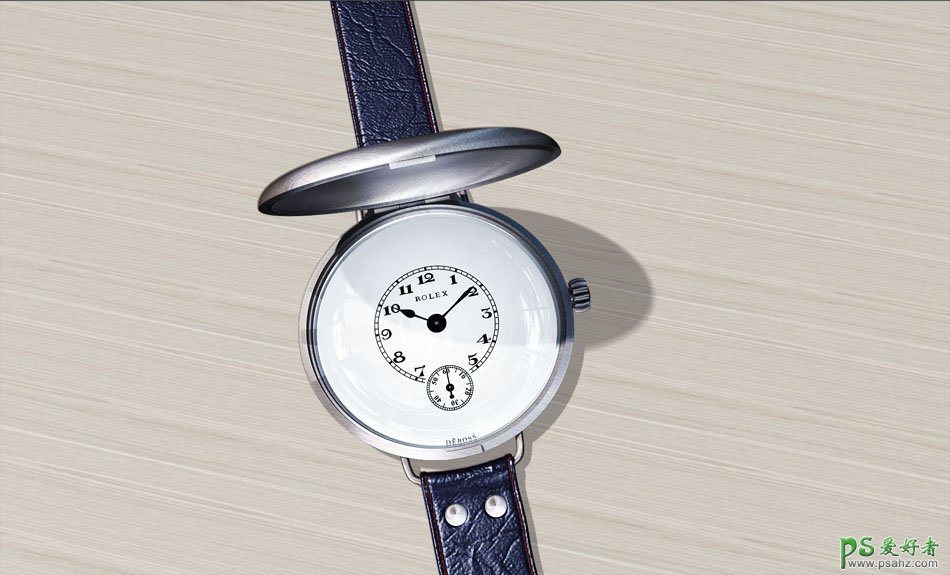 3ds MAX手绘逼真质感的劳力士手表效果图，劳力士手表模型图。