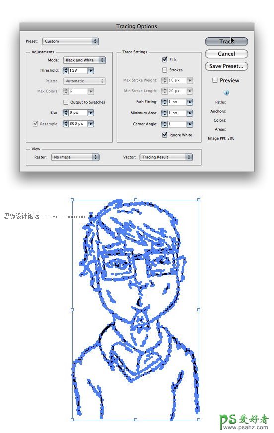 Illustrator失量人物图片制作教程：创建粗略风格的人物矢量图形