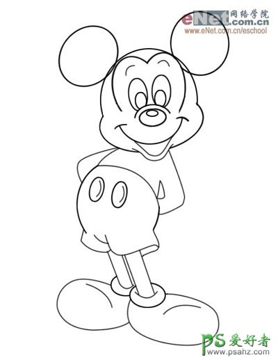 PS鼠绘教程：制作超级可爱的卡通米老鼠形象