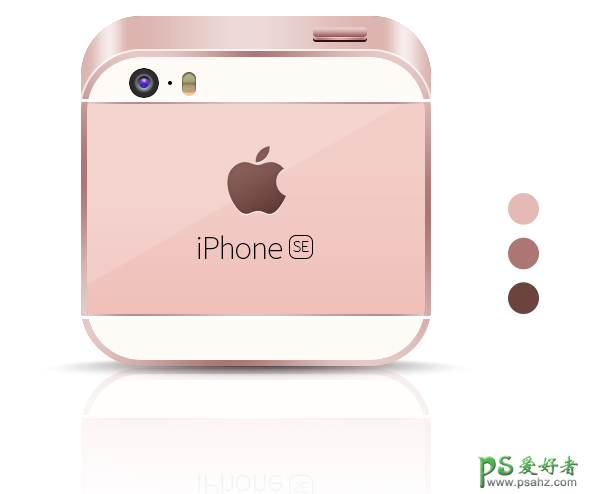 Ps ICON图标制作：学习用CC2015绘制漂亮质感的iPhoneES手机图标